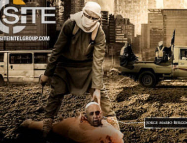 Συνεχίζει την προπαγάνδα το ISIS - Αφίσα με αποκεφαλισμένο τον Πάπα (φωτό)